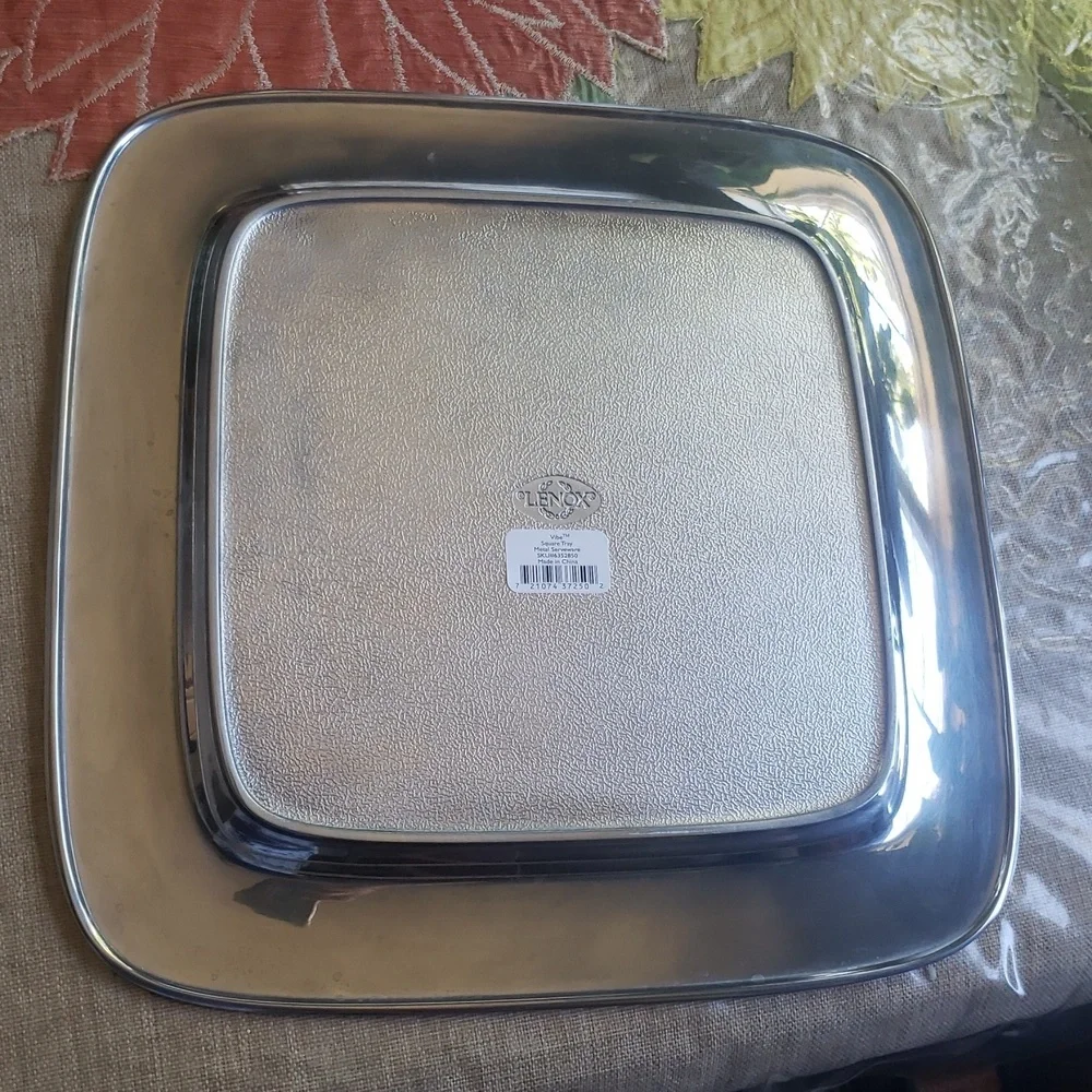 Lenox Vibe Square Metal Serveware Plate